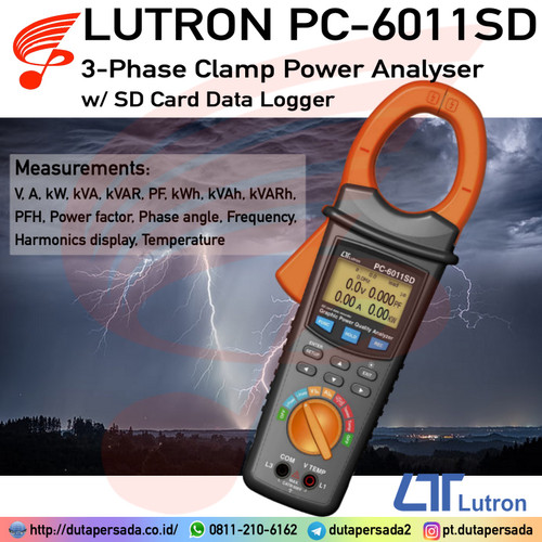 LUTRON PC-6011SD 3-phase Clamp Power Analyzer Hioki 3286-20 CM3286-01 - NON GARANSI