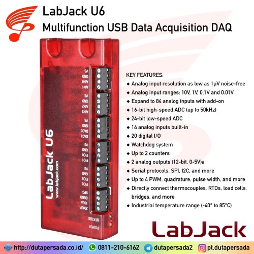 LabJack U6 Multifunction USB Data Acquisition DAQ