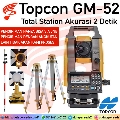 Topcon GM-52 Total Station GM 52 Dual Display 2" 2 Detik / GM52