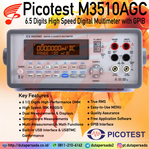 Picotest M3510AGC 6.5 Digit Bench Multimeter Digital builtin GPIB Card