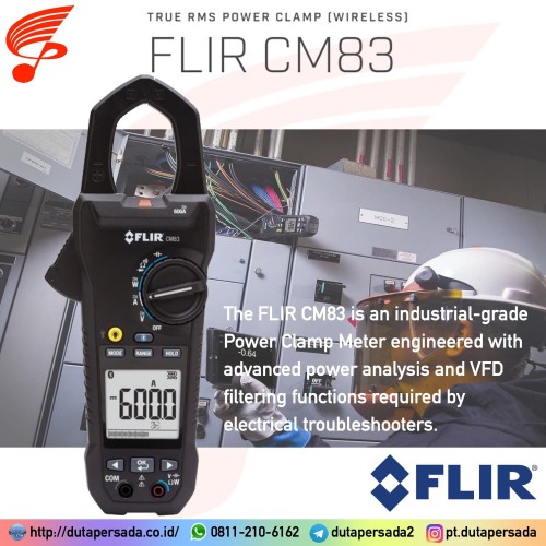 FLIR CM83 600A True RMS AC/DC Power Clamp Tang Amper Fluke 374 375