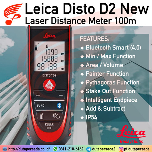 Leica Disto D2 NEW - 100m Laser Distance Meter, D210 replacement