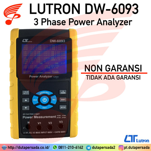 Lutron DW-6093 - 3 Phase Power Analyzer - NON GARANSI, DW-6093
