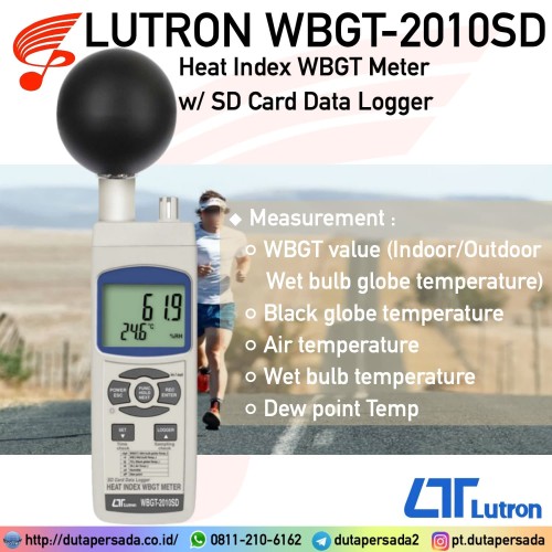 Lutron WBGT-2010SD Heat Index WBGT Meter - GARANSI