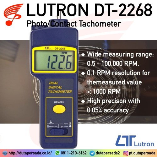 Lutron DT-2268 Photo/Contact Tachometer - NON GARANSI