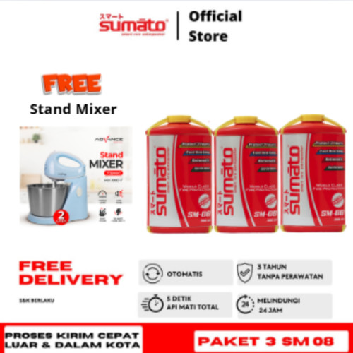 [EZO.0200022] SUMATO - APAR - ALAT PEMADAM API OTOMATIS - BUNDLING SM 08 - 3 Pcs