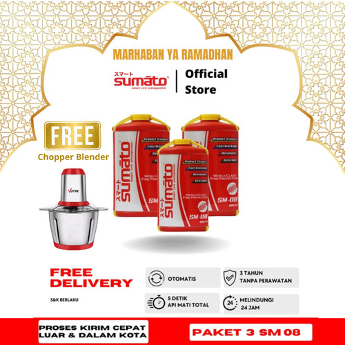 SUMATO - APAR - ALAT PEMADAM API OTOMATIS - BUNDLING SM 08 - 3 Pcs