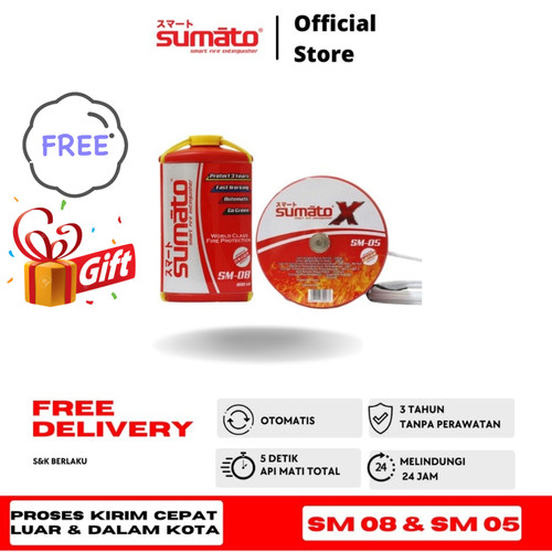 [EZO.0200045] Apar-Free Marchandise bundling SM05 dan SM08 Pemadam otomatis Sumato