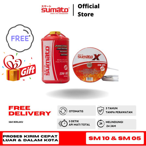 [EZO.0200046] Apar-Free Marchandise bundling SM05 dan SM10 Pemadam otomatis Sumato