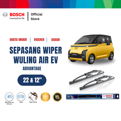 ⁠Bosch Wiper Mobil Wuling Air Ev Advantage  22"&12"