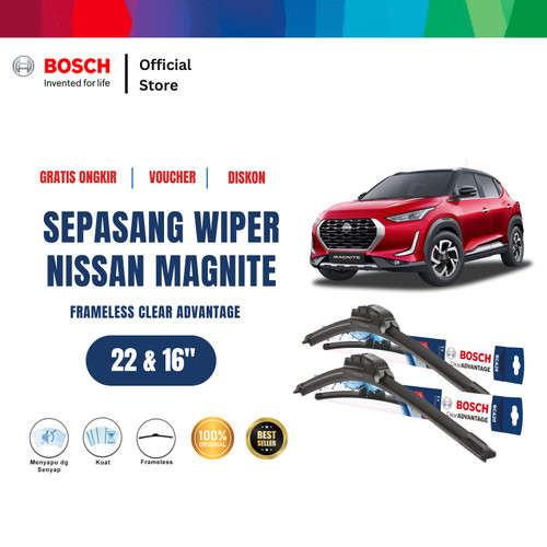 [EZR.2400083] Bosch Wiper Mobil Nissan Magnite Clear Advantage  22"&16"