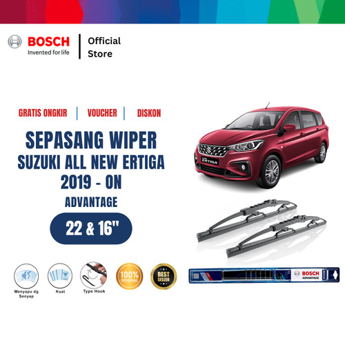[EZR.2400085] Bosch Wiper Mobil Suzuki All New Ertiga Advantage  22"&16"