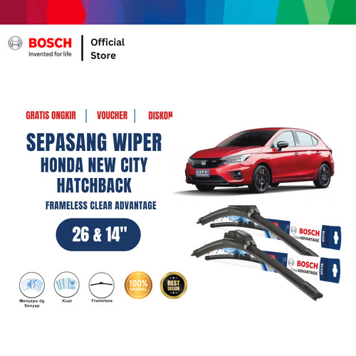 [EZR.2400088] Bosch Wiper Mobil City Hatchback Frameless Clear Advantage  26"&14"