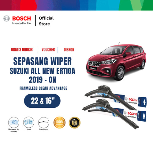 [EZR.2400090] Bosch Wiper Mobil All New Ertiga Frameless Clear Advantage  22"&16"