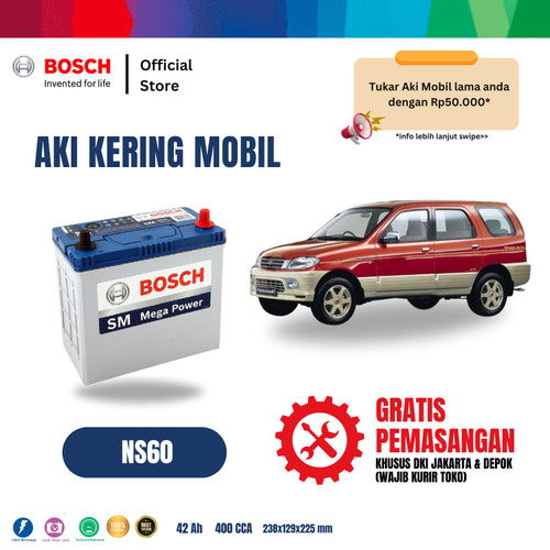 [EZR.2400106] Aki Mobil Daihatsu Taruna Bosch MF NS60