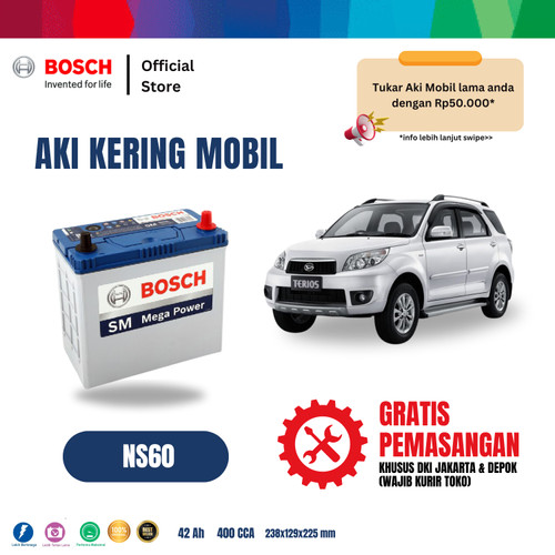 [EZR.2400112] Aki Mobil Daihatsu Terios Bosch MF NS60