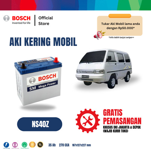 [EZR.2400130] Aki Mobil Suzuki Carry Series Bosch MF NS40Z - 40B19R