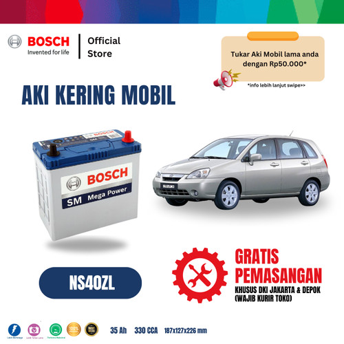 [EZR.2400141] Bosch Aki Mobil Suzuki Aerio MF Blue NS40ZL