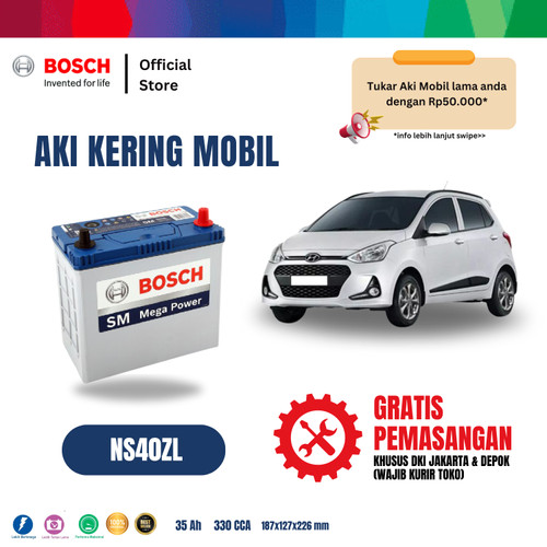 [EZR.2400145] Bosch Aki Mobil Hyundai I10 MF Blue NS40ZL