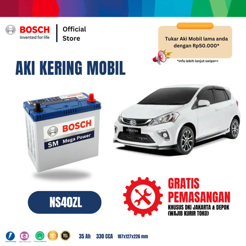 [EZR.2400152] Bosch Aki Mobil Daihatsu Sirion MF Blue NS40ZL