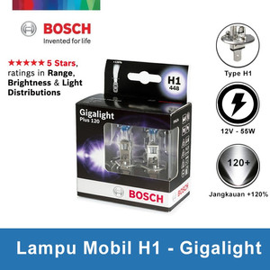 [EZR.2400781] Bosch Lampu Mobil Gigalight Plus 120 H1 - 12V 55W - 1987301105