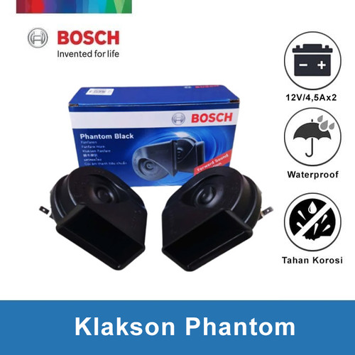 [EZR.2400164] Bosch Klakson Mobil Keong Phantom Black Fanfare Waterproof Original