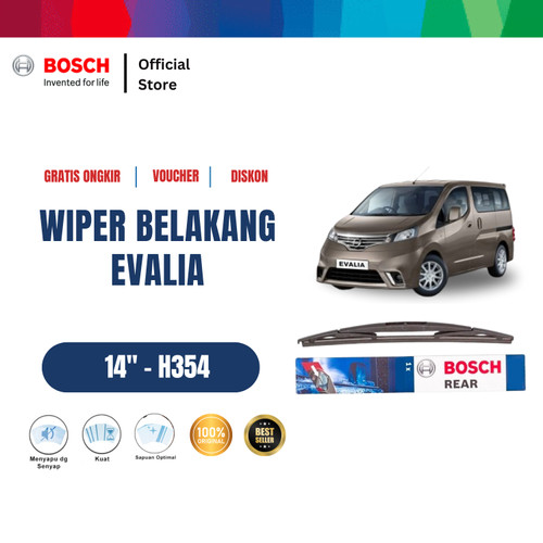 [EZR.2400169] Bosch Rear Wiper Belakang Mobil Nissan Evalia Lock 3 14" H354