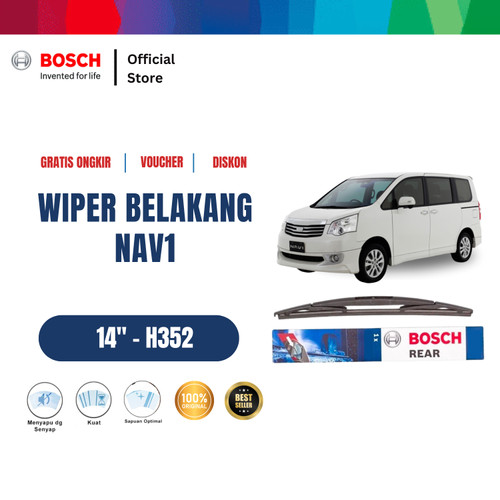 [EZR.2400184] Bosch H352 Rear Wiper Kaca Belakang Mobil Nav1 - Rock Lock 2 Size 14 Inci - 1 Pcs