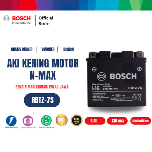[EZR.2400190] Aki Kering Motor Yamaha Nmax - Maintenance Free - Bosch RBTZ-7S