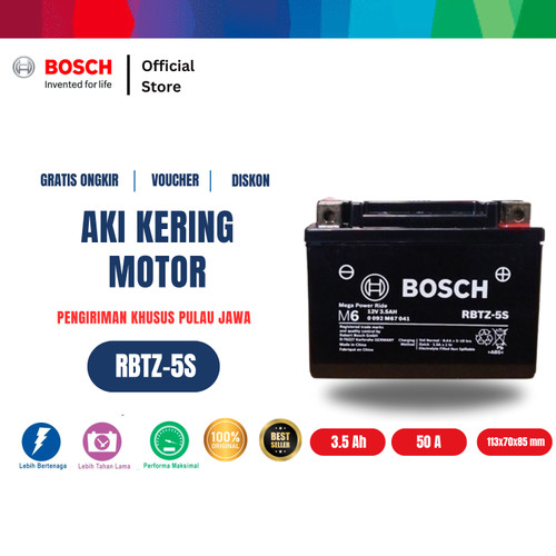 [EZR.2400221] Aki Kering Motor - Maintenance Free - Bosch RBTZ-5S