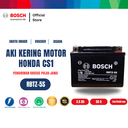 [EZR.2400228] Aki Kering Motor Honda CS1 - Maintenance Free - Bosch RBTZ-5S