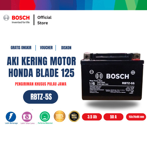 [EZR.2400230] Aki Kering Motor Honda Blade 125 Blade CW Blade Repsol - Bosch RBTZ-5S