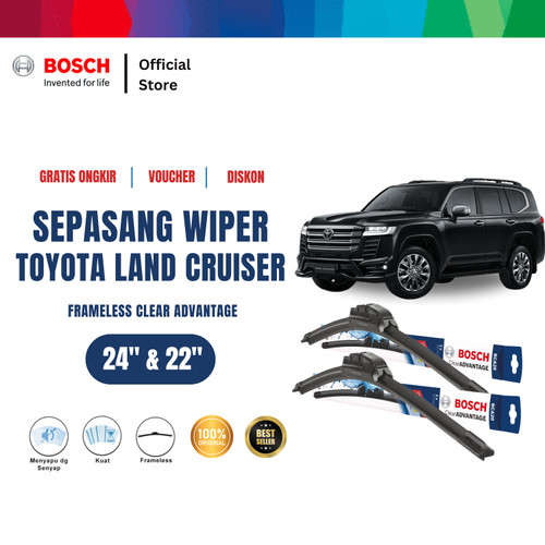 [EZR.2400254] Bosch Sepasang Wiper Mobil Toyota Landcruiser Frameless 24&22