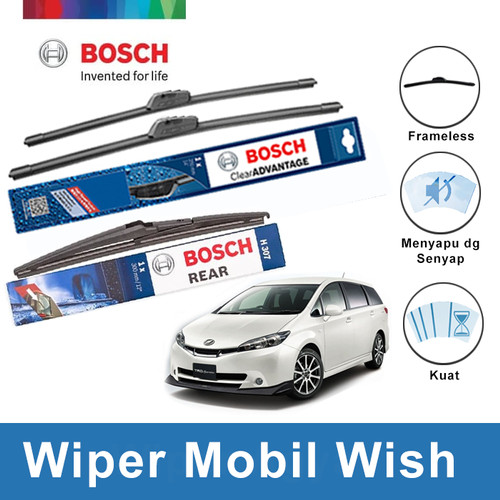 [EZR.2400257] Bosch Depan&Belakang Wiper Toyota Wish New Clear Advantage 24&14+H307