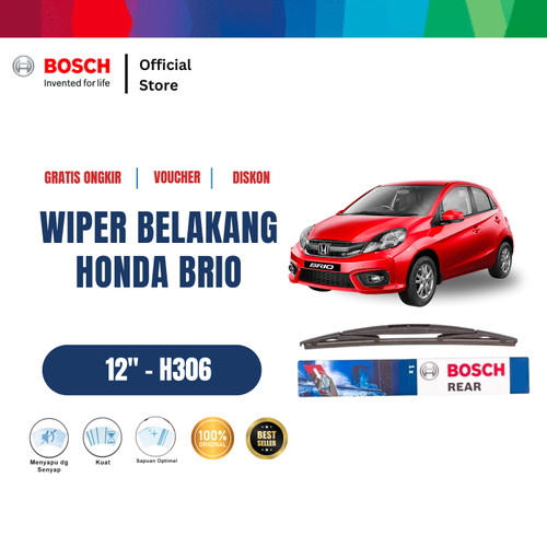 [EZR.2400262] Bosch H306 Rear Wiper Belakang Mobil Honda Brio Rock Lock 3 Size 12 Inci