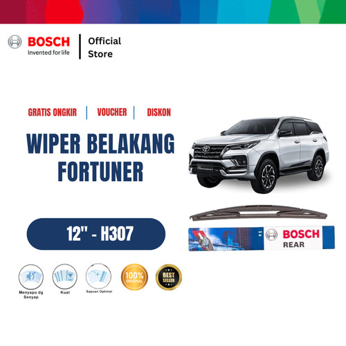 [EZR.2400267] Bosch H307 Rear Wiper Belakang Mobil Toyota Fortuner - Rock Lock 2 Size 12 Inci