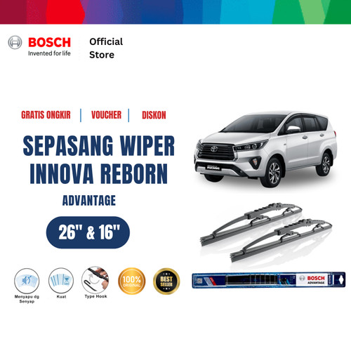 [EZR.2400289] Bosch Sepasang Wiper Mobil Toyota Kijang Innova Reborn Advantage 26 dan 16 Inci