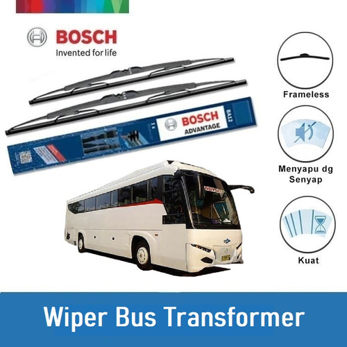 [EZR.2400296] Bosch Wiper Sepasang 28" & 28" untuk Bus/ Bis / Truck /Truk Advantage