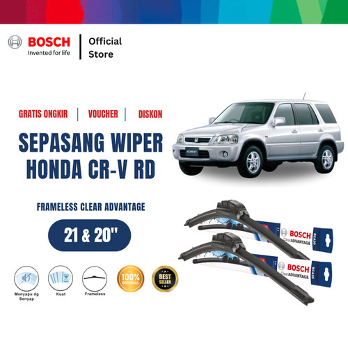 [EZR.2400310] Bosch Sepasang Wiper Mobil Honda CRV RD Frameless Advantage 21" & 20"