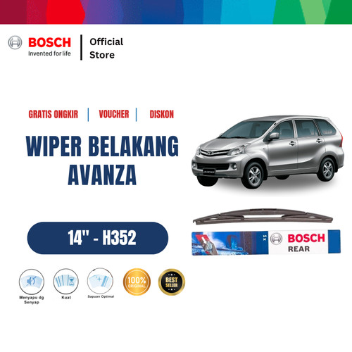 [EZR.2400322] Bosch H352 Rear Wiper Kaca Belakang Mobil Avanza - Lock 2 Size 14 Inci - Warna