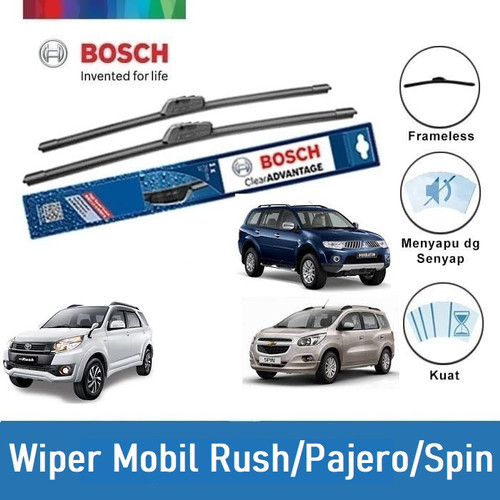 [EZR.2400356] Bosch Wiper Frameless Mobil Rush, Pajero Sport KH, Spin BCA21 dan BCA18 Inci