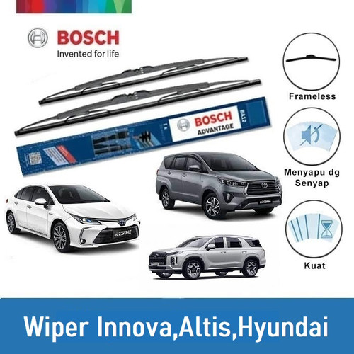 [EZR.2400358] Bosch Wiper Mobil Innova, Altis E12, Hyundai H1, Captiva 16 dan 24 Inci