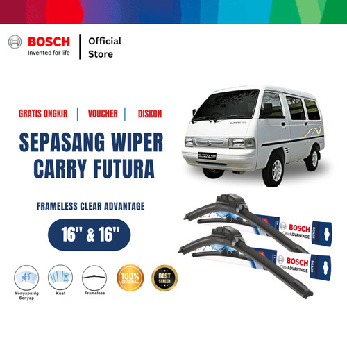 [EZR.2400362] Bosch Sepasang Wiper Mobil Suzuki Carry Futura Frameless New 16 & 16