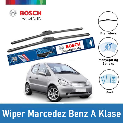 [EZR.2400378] Bosch Sepasang Wiper Mobil Mercedes Benz A-Klasse168 Frameless 26 & 24