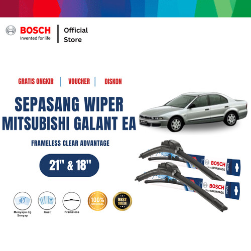 [EZR.2400382] Bosch Sepasang Wiper Mobil Mitsubishi Gallant EA Frameless New 21 & 18