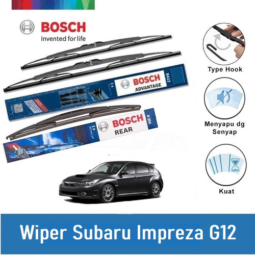 [EZR.2400397] Bosch Wiper Depan & Belakang Subaru Impreza G12 Advantage 24 &16 +H354