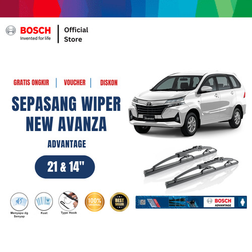 [EZR.2400403] Bosch Sepasang Wiper Kaca Mobil Avanza Veloz Advantage 22 dan 16 Inci
