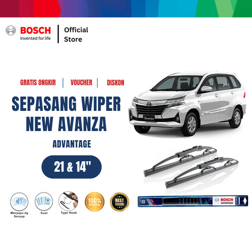[EZR.2400404] Bosch Sepasang Wiper Kaca Mobil Toyota New Avanza Advantage 21" & 14"