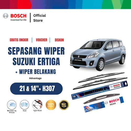 [EZR.2400409] Bosch Wiper Kaca Mobil Suzuki Ertiga Advantage Size 21 dan 14 Inci dan H307 - Warna