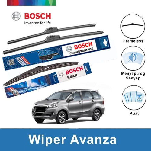 [EZR.2400412] Bosch Wiper Clear Advantage Mobil Toyota Avanza Set 20 - 16 Inci dan H352 - Warna